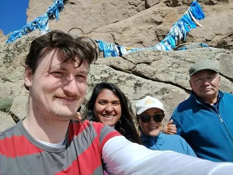Selfie at a rocky ovoo