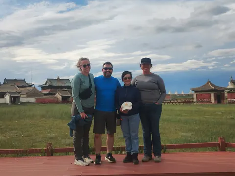 Travelers at Erdene Zuu monastery